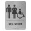 Braille-WC-Schild für Rollstuhlfahrer, Edelstahl 2