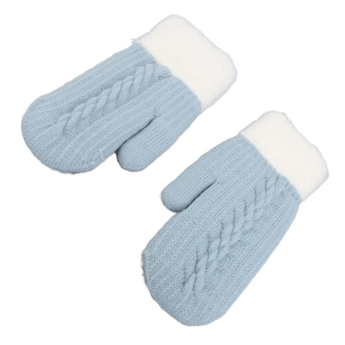 Doppelseitige Strick-Wellness-Fingerhandschuhe für Damen 2