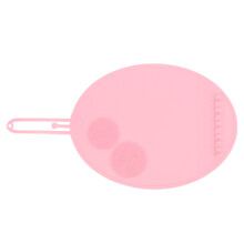 (Pink) Tappetino Silicone Pulizia Pennelli Trucco Portatile