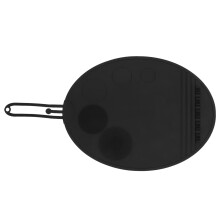 (Black) Tappetino Silicone Pulizia Pennelli Trucco Portatile