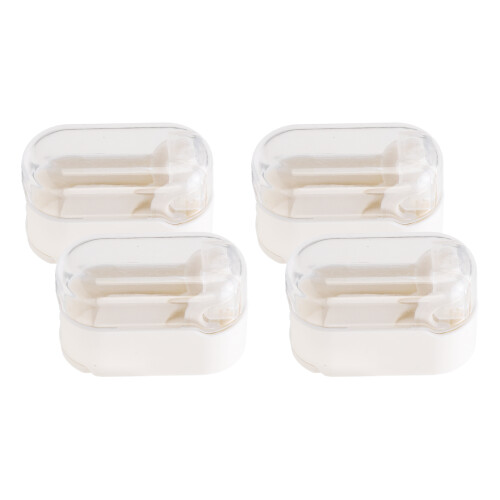 4x Wandzahnbürstenhalter Transparent Selbstklebend