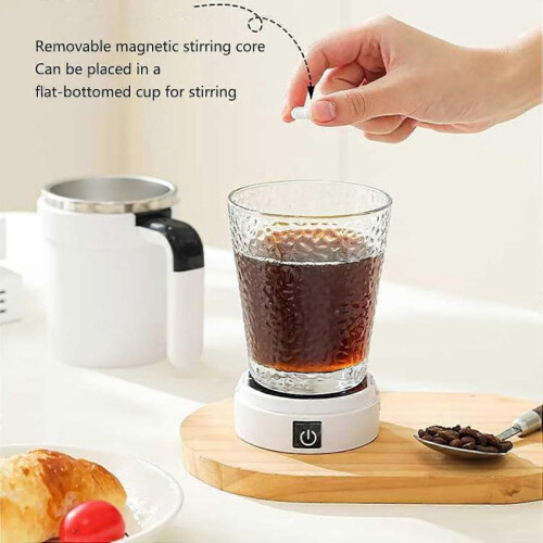 Practical Travel Mug with Intelligent Temperature Control, Automatic Stirring, One Size Portable Coffee and Protein Shake Cup 2