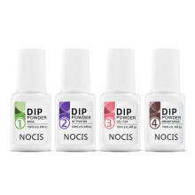 NOCIS Dip Powder Base Top Coat Activator Brush Saver 10ml*4