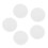 5x White Polyester Folding Fans w/ Bag 3