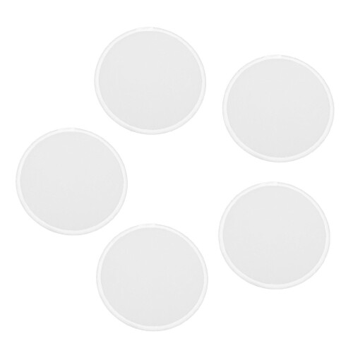 5x White Polyester Folding Fans w/ Bag 2