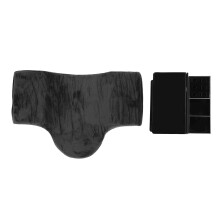 U-vormig wimperpillot met plank, zwart