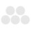 5x White Polyester Folding Fans w/ Bag 2