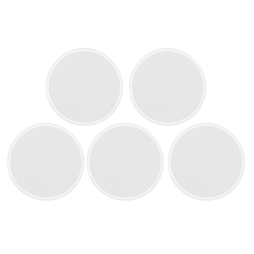 5x White Polyester Folding Fans w/ Bag 1