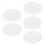 5x White Polyester Folding Fans w/ Bag 5