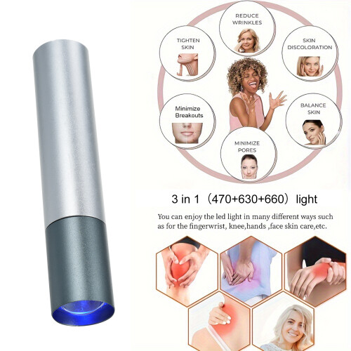 Handheld LED Light Therapy Red Blue Light Acne Pores Adjustable 1