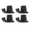 4 Pack Walker Ski Glides Universal Replacement Sliders Gliders 4