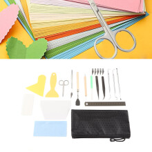 22-tlg. Bastel-Vinyl Entwirr-Set mit Lineal, Stift, Schere & Pinzette