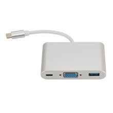 3-in-1 Typ-C-HUB USB3.0 PD VGA Adapter