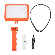 (Orange) Nekvergrootglas 5X 48 LED Oranje