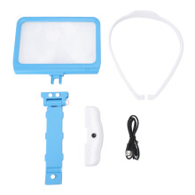 (Blue) Nekvergrootglas 5X 48 LED Oranje