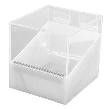 (Textured White) Acrylic Wimper Tape Dispenser 2 Grids Flip Cover Wit