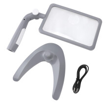(Black) Loep met Licht 48 LEDs 2.5X Verstelbaar