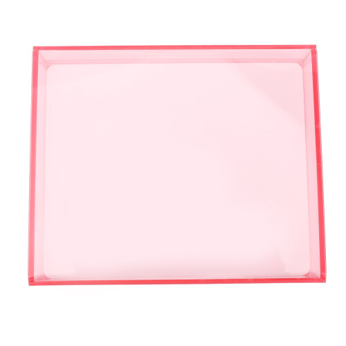 (Transparent Pink) Acryl Wimperbox Waterdicht Stofvrij