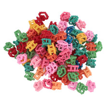 100x Mini haarclips kleurrijk accessoire