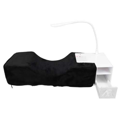 USB LED Eyelash Pillow with Shelf Black 1