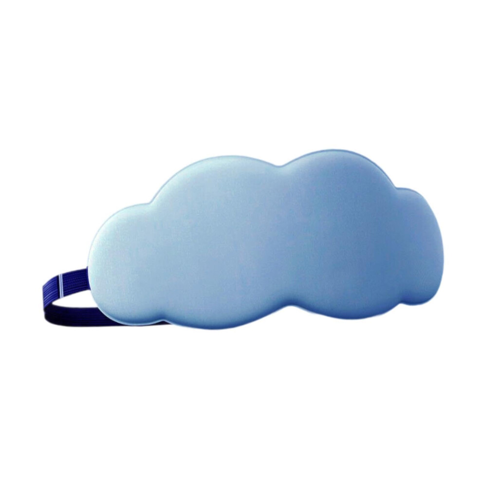 Light/Blue Sleep Mask Ice Silk Eye Mask Blocking Blindfold For Adults Travel Nap Plane Car