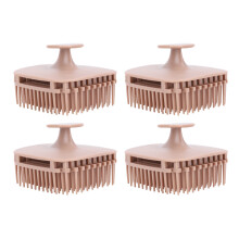 (Deep Coffee) 4pcs Massaggio Cuoio Capelluto Circolazione Anti-Forfora