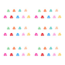 100x Mini Heart Claw Clips Cute Hairpins for Girls