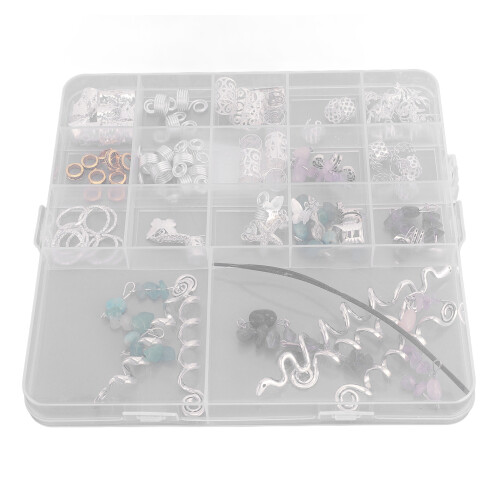 Dreadlock Rings Haar Braid Clips Zilver