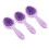 (Violet) 3pz Spazzola Shampoo Silicone Massaggio Cuoio Capelluto Viola 3