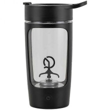 Protein Powder Mixer Shaker Cup Electric Portable Bottle USB Rechargeable 1200mAh Black for Coffee