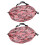 (Pink) 2x Foldable Pink Nail Tool Organizer 1