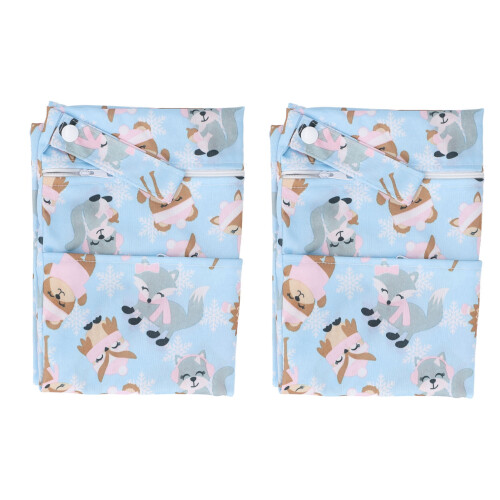 (B27) 2x Waterdichte Luiertas Dubbele Ritse B27