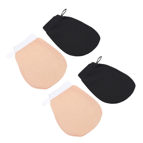 4x Peelinghandschuhe für Duschkörperreinigung 1