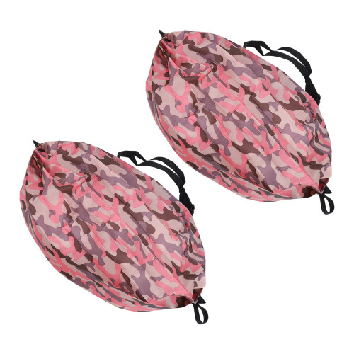 (Pink) 2x Foldable Pink Nail Tool Organizer 1