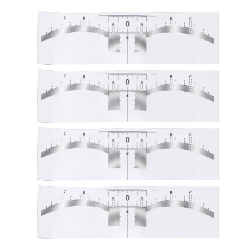 100x Eyebrow Ruler PVC Measuring Shaper Adhesive Sticker 1