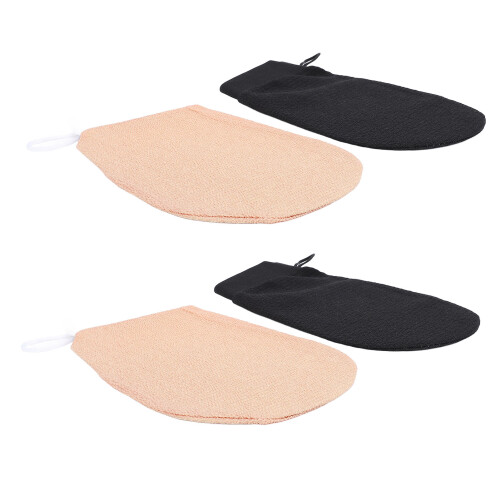 4x Peelinghandschuhe für Duschkörperreinigung 2
