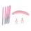 Herbruikbare siliconen wimperseparator roze 1