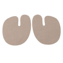 (Apricot) 1 Pair Flip Flops Forefoot Pad Anti Slip Leather Metatarsal Pad Black