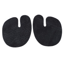 (Black) 1 Pair Flip Flops Forefoot Pad Anti Slip Leather Metatarsal Pad Black
