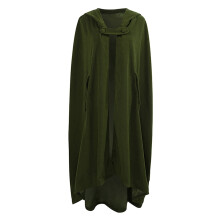 Dames Winter Capuchon Mouwloos Cape Met Knopen