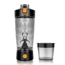 (The Blackest Night) 600ml USB Electric Portable Whey Protein Shaker bottle Fully Automatic Stirring Cup Rechargeable Gym BA Free Cocktail Blend