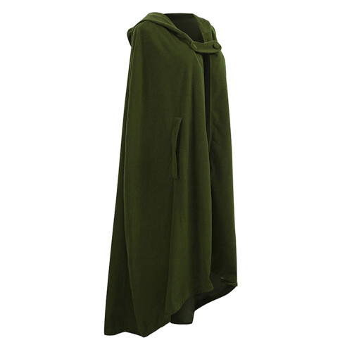 Dames Winter Capuchon Mouwloos Cape Met Knopen 1