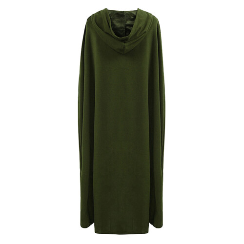 Dames Winter Capuchon Mouwloos Cape Met Knopen 2