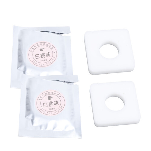 (White Peach) 2pcs White Peach Car Aromatherapy Vent Clips