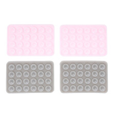 4pz Custodia Silicone Ventosa Supporto Multi Rosa Grigio