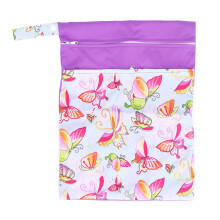 (T04) Wasserdichte Nass-/Trockentasche für Babywagen 30x40cm, 2 Fächer