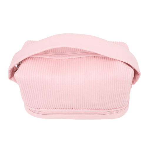 Borsa Trucco Aperta Impermeabile Doppio Strato Rosa 1