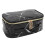 Large Waterproof Marble PU Leather Toiletry Bag Black 3