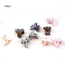 (H) 100x Mini Haarklemmen Vlecht Bloem Vrucht Kleurrijk