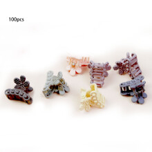 (L) 100x Mini Haarklemmen Vlecht Bloem Vrucht Kleurrijk